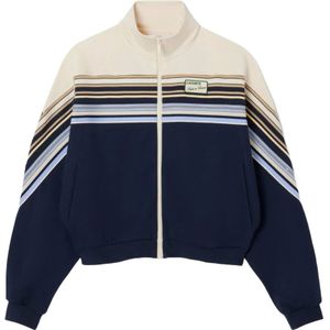 Lacoste, Dames, Sweatshirts & Hoodies, Blauw, Maat: S Katoen,