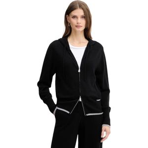 Pinko, Dames, Sweatshirts & Hoodies, Zwart, Maat: M Wol,