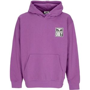 Obey, Heren, Sweatshirts & Hoodies, Paars, Maat: XL Katoen,