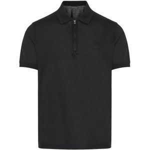 Emporio Armani, Heren, Tops, Zwart, Maat: S Katoen,