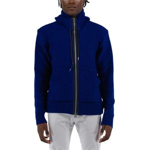 Sacai, Heren, Sweatshirts & Hoodies, Blauw, Maat: M