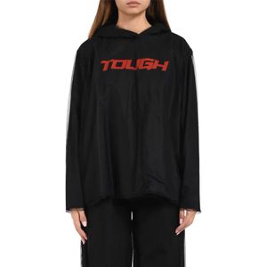 Msgm, Dames, Sweatshirts & Hoodies, Zwart, Maat: XS Tulle,
