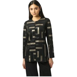 Joseph Ribkoff, Dames, Blouses & Shirts, Zwart, Maat: M Leer,