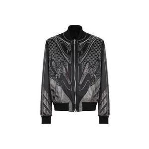Balmain Studded nylon bomber jacket , Black , Heren , Maat: L