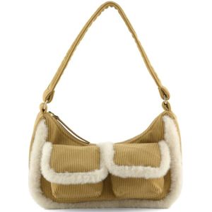 Colors of California, Dames, Tassen, Beige, Maat: ONE Size Corduroy,