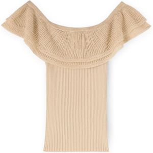 Motivi, Dames, Tops, Beige, Maat: S Nylon,