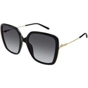 Chloé, Dames, Accessoires, Zwart, Maat: 57 MM Polyamide,