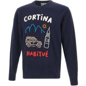 MC2 Saint Barth, Heren, Truien, Blauw, Maat: XL Wol,