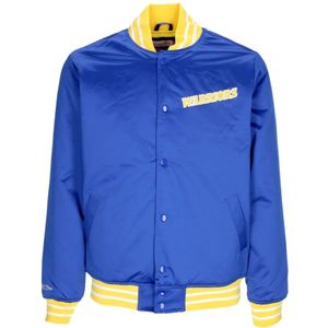 Mitchell & Ness, Heren, Jassen, Blauw, Maat: XL Poliester,