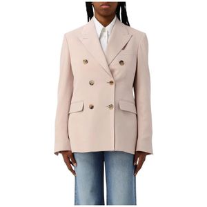 Golden Goose - Double-Breasted Blazer - Lichtroze - Wol en Viscose
