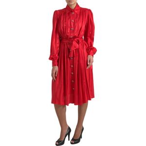 Dolce & Gabbana, Dames, Jurken, Rood, Maat: XS Zijde,