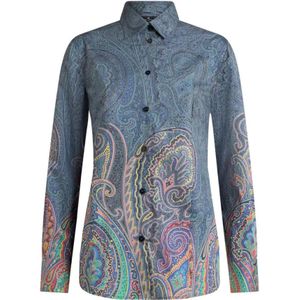Etro, Dames, Blouses & Shirts, Veelkleurig, Maat: S Katoen,