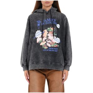 Msgm, Dames, Sweatshirts & Hoodies, Zwart, Maat: XS Katoen,