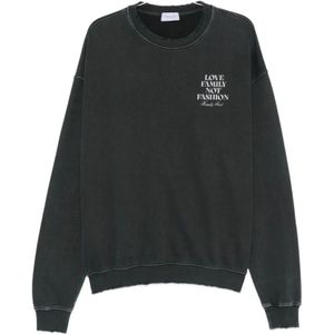 Family First, Heren, Sweatshirts & Hoodies, Zwart, Maat: S
