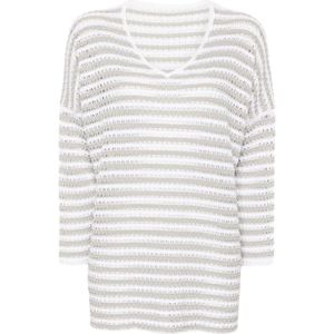 Le Tricot Perugia, Dames, Truien, Grijs, Maat: XL Katoen,