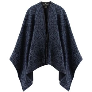 Etro, Dames, Jassen, Blauw, Maat: ONE Size Wol,