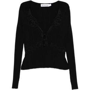 Self Portrait, Dames, Truien, Zwart, Maat: S Viscose,
