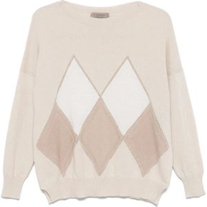 D.Exterior, Dames, Truien, Beige, Maat: L Zijde,