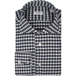 Borriello Napoli, Heren, Overhemden, Blauw, Maat: M Katoen,