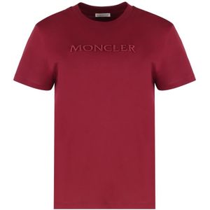 Moncler, Dames, Tops, Rood, Maat: XS Katoen,