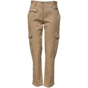 Dolce & Gabbana, Dames, Broeken, Beige, Maat: 2XS Katoen,