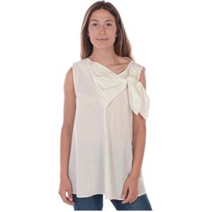 Max Mara, Dames, Tops, Wit, Maat: L Katoen,