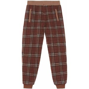 Burberry, Heren, Broeken, Bruin, Maat: L Fleece,