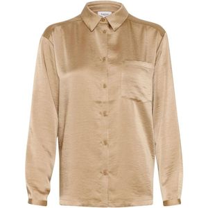 Saint Tropez, Dames, Blouses & Shirts, Bruin, Maat: L Poliester,