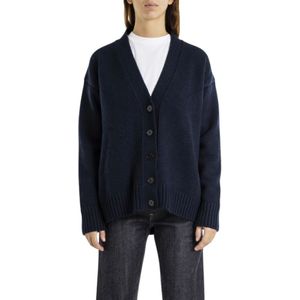 Jil Sander, Dames, Truien, Blauw, Maat: XS Kasjmier,