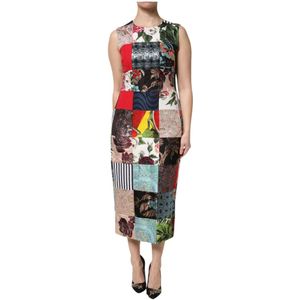 Dolce & Gabbana, Dames, Jurken, Veelkleurig, Maat: M Katoen,