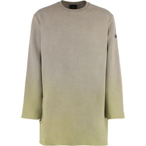 Moncler, Heren, Sweatshirts & Hoodies, Beige, Maat: XL Katoen,