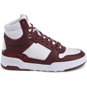 Tommy Hilfiger - Hightop Sneakers - Paars - Leer - Gedetailleerd Ontwerp