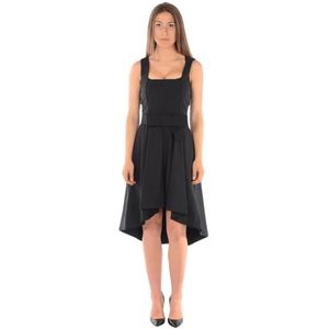 Liu Jo, Dames, Jurken, Zwart, Maat: S Poliester,