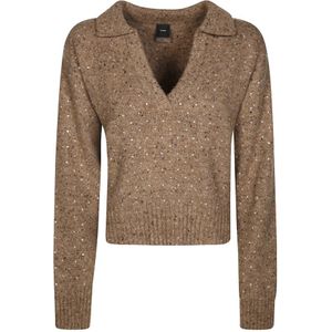 Pinko, Dames, Truien, Beige, Maat: XS