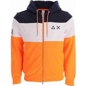 Sun68, Heren, Sweatshirts & Hoodies, Veelkleurig, Maat: 2XL Katoen,