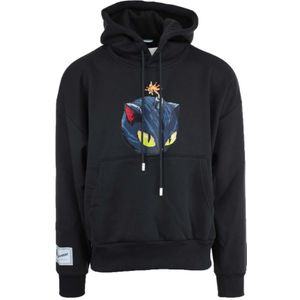 Gcds, Heren, Sweatshirts & Hoodies, Zwart, Maat: M