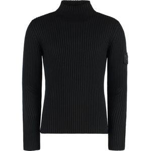 Prada, Heren, Truien, Zwart, Maat: M Wol,