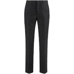 Fendi, Heren, Broeken, Zwart, Maat: L Katoen,