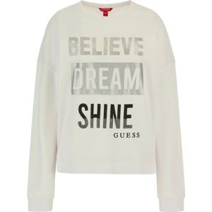 Guess, Heren, Sweatshirts & Hoodies, Wit, Maat: S Katoen,