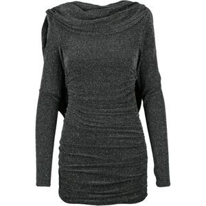 Twentyfourhaitch, Dames, Jurken, Grijs, Maat: S Jersey,