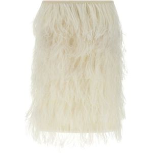 The Attico, Dames, Rokken, Wit, Maat: 2XS Poliester,