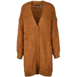 Elisabetta Franchi, Dames, Truien, Bruin, Maat: L Wol,