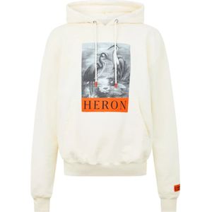 Heron Preston, Heren, Sweatshirts & Hoodies, Wit, Maat: S Katoen,