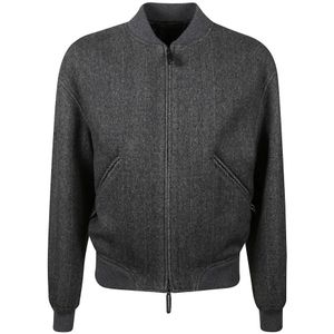 Giorgio Armani, Heren, Jassen, Grijs, Maat: M Kasjmier,