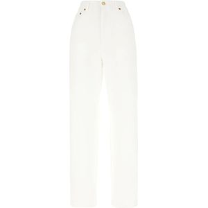 Golden Goose - Kim Dyed Bull Denim Broek - Wit - Dames - Loose-fit