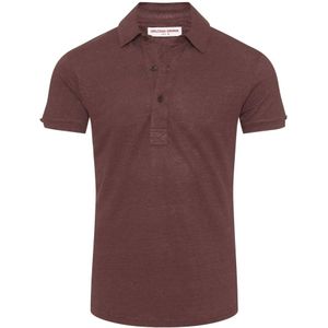 Orlebar Brown, Heren, Tops, Rood, Maat: 2XL Linnen,