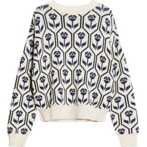 Max Mara - Floral Jacquard Trui - Veelkleurig - Katoenmix