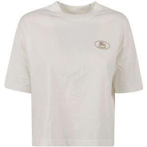Burberry, Dames, Tops, Wit, Maat: S Katoen,