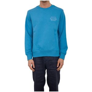 Etro, Heren, Sweatshirts & Hoodies, Blauw, Maat: L Katoen,