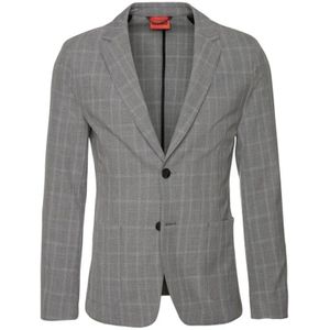 Hugo, Heren, Jassen, Grijs, Maat: L Viscose,